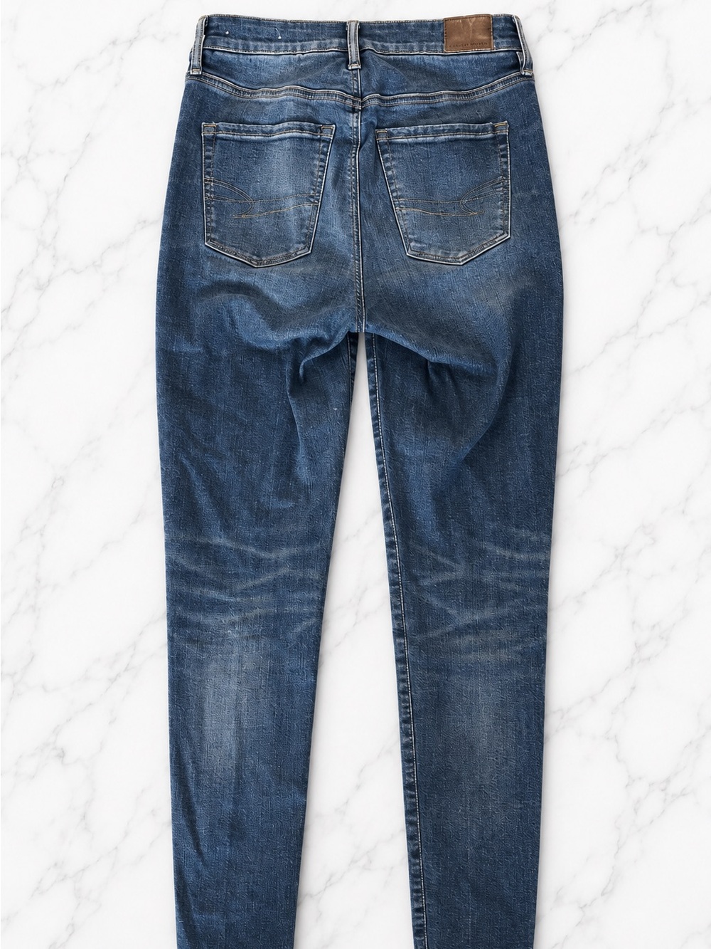 American Eagle Luxe Stretch High Rise Distressed Skinny Jeans | Size 4R - Picture 2 of 4